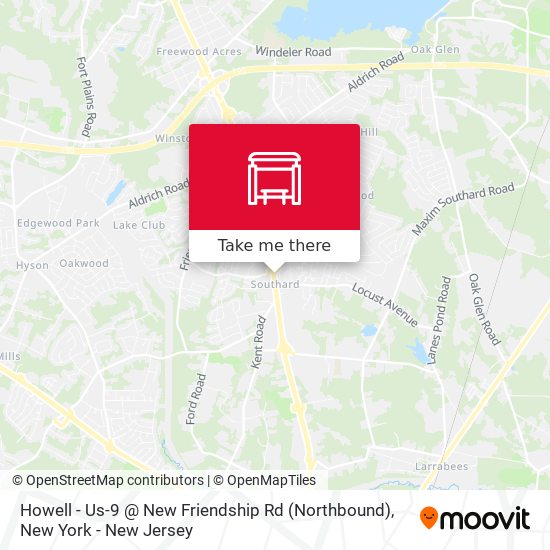 Mapa de Howell - Us-9 @ New Friendship Rd (Northbound)