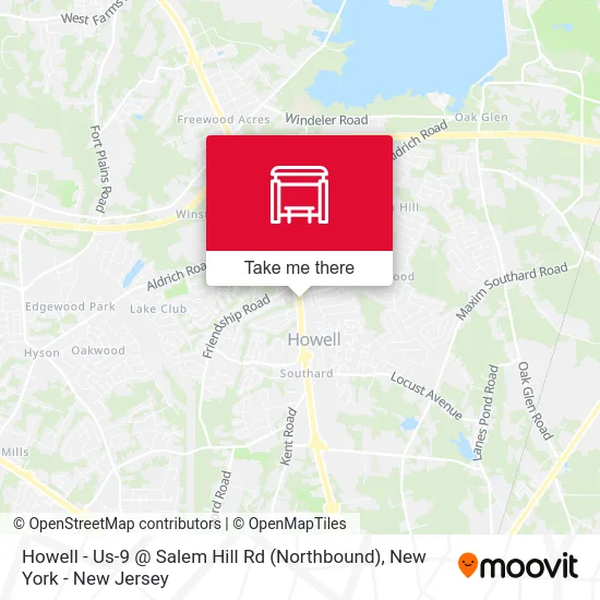 Howell - Us-9 @ Salem Hill Rd (Northbound) map