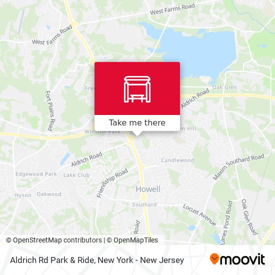 Aldrich Rd Park & Ride map