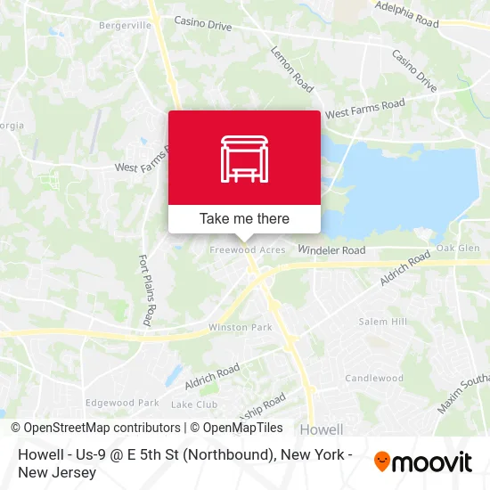 Howell - Us-9 @ E 5th St (Northbound) map