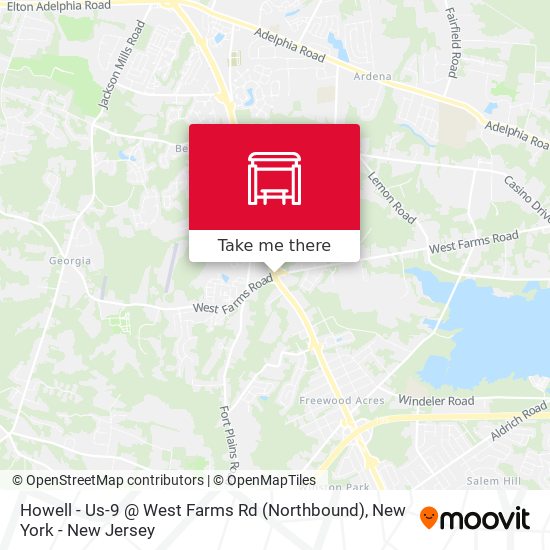 Mapa de Howell - Us-9 @ West Farms Rd (Northbound)