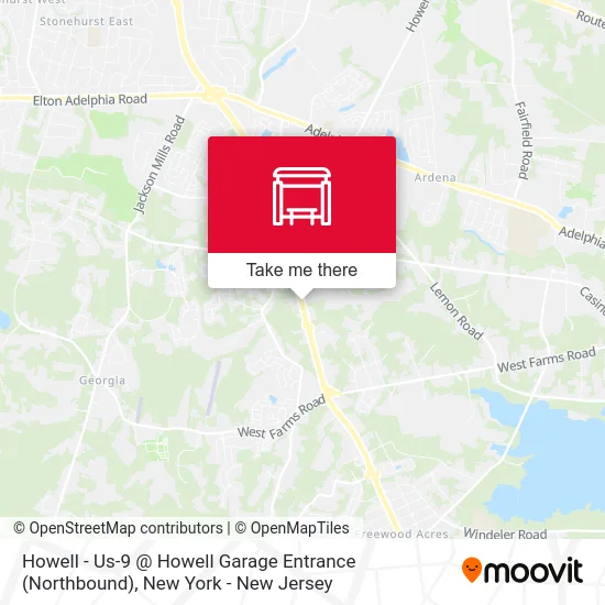 Howell - Us-9 @ Howell Garage Entrance (Northbound) map