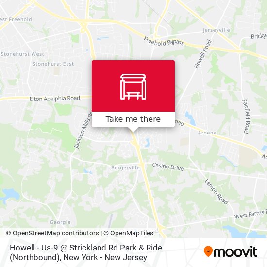 Howell - Us-9 @ Strickland Rd Park & Ride (Northbound) map