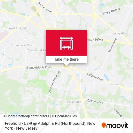 Freehold - Us-9 @ Adelphia Rd (Northbound) map