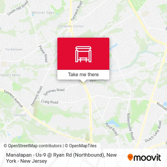 Manalapan - Us-9 @ Ryan Rd (Northbound) map