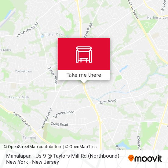 Manalapan - Us-9 @ Taylors Mill Rd (Northbound) map