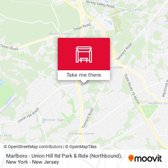Marlboro - Union Hill Rd Park & Ride (Northbound) map