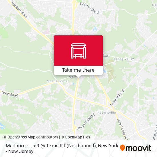 Marlboro - Us-9 @ Texas Rd (Northbound) map