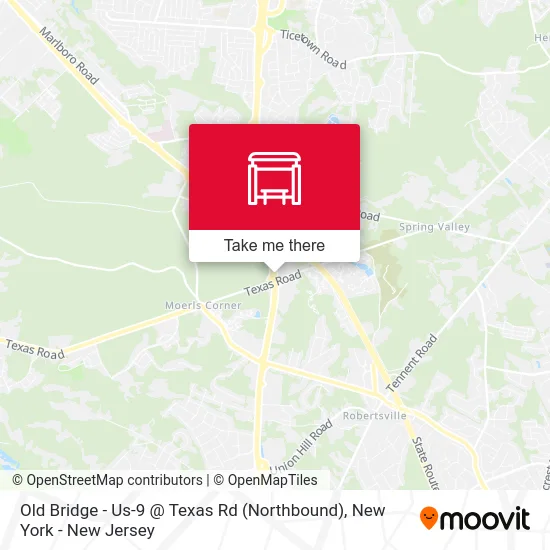 Old Bridge - Us-9 @ Texas Rd (Northbound) map