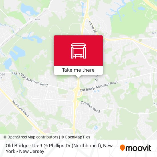 Old Bridge - Us-9 @ Phillips Dr (Northbound) map