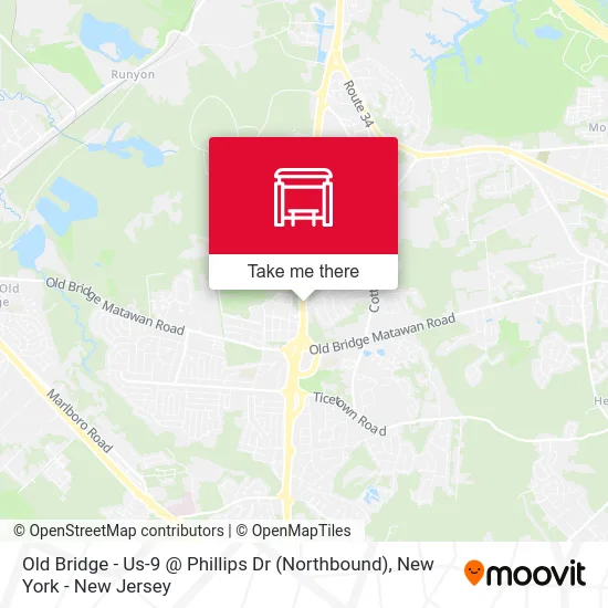 Old Bridge - Us-9 @ Phillips Dr (Northbound) map