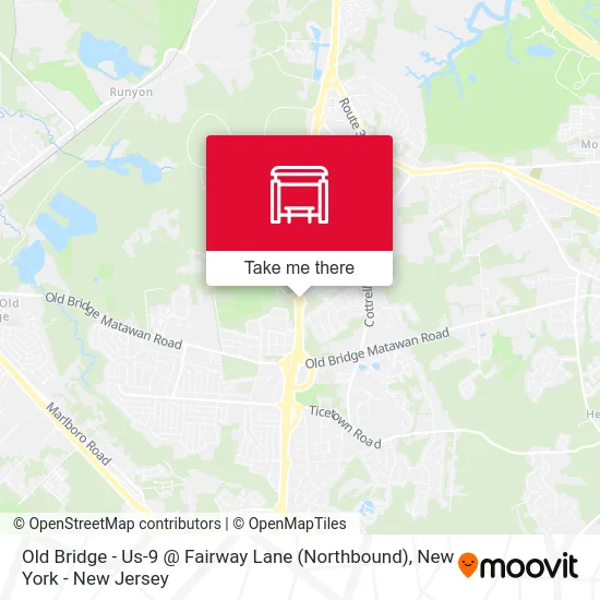 Old Bridge - Us-9 @ Fairway Lane (Northbound) map