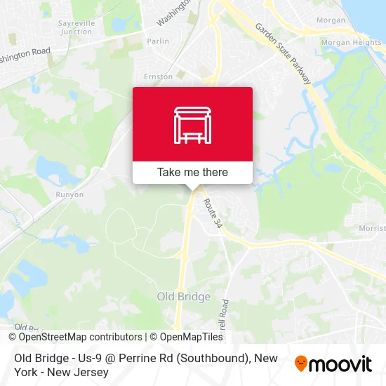 Old Bridge - Us-9 @ Perrine Rd (Southbound) map