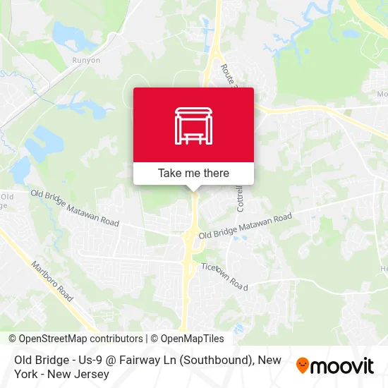 Old Bridge - Us-9 @ Fairway Ln (Southbound) map