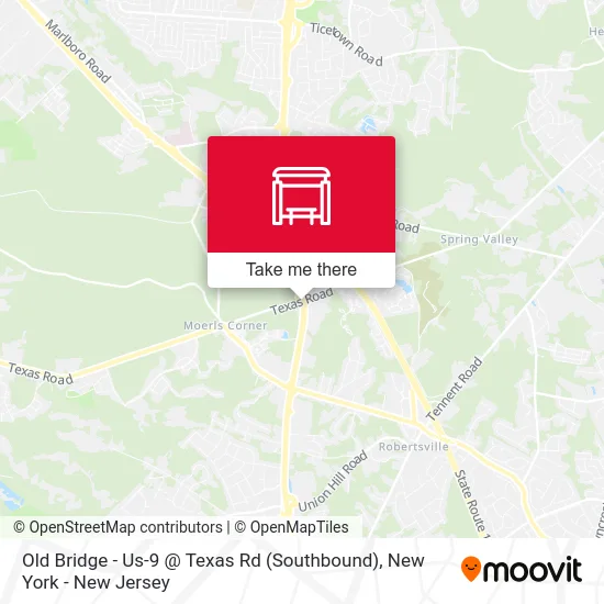 Old Bridge - Us-9 @ Texas Rd (Southbound) map