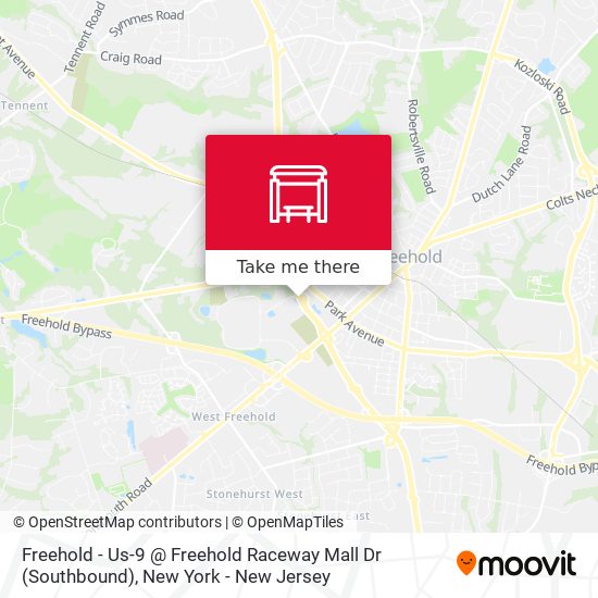 Freehold - Us-9 @ Freehold Raceway Mall Dr (Southbound) map