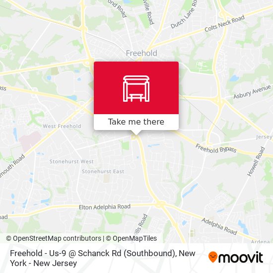 Mapa de Freehold - Us-9 @ Schanck Rd (Southbound)