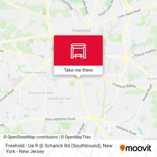 Freehold - Us-9 @ Schanck Rd (Southbound) map