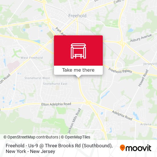 Freehold - Us-9 @ Three Brooks Rd (Southbound) map