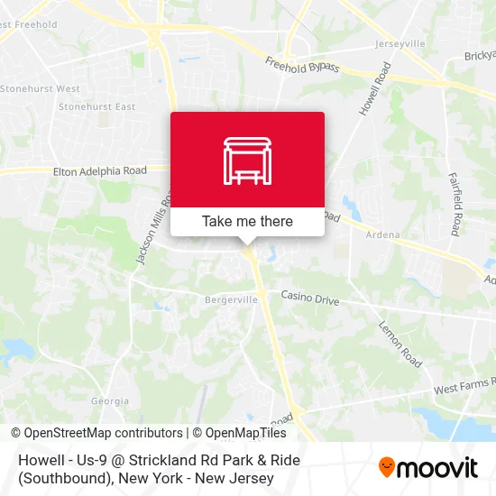Howell - Us-9 @ Strickland Rd Park & Ride (Southbound) map