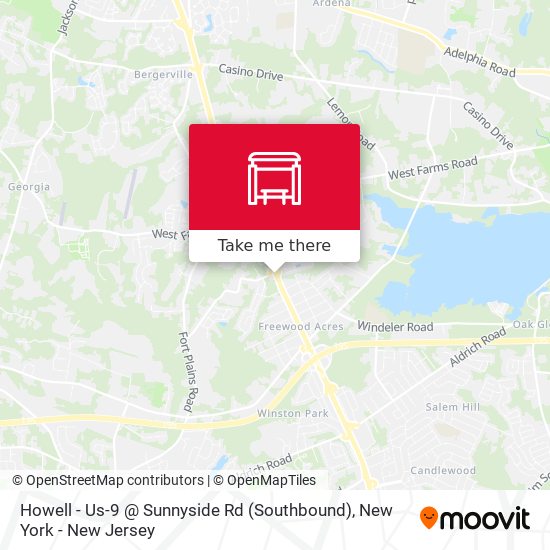 Mapa de Howell - Us-9 @ Sunnyside Rd (Southbound)