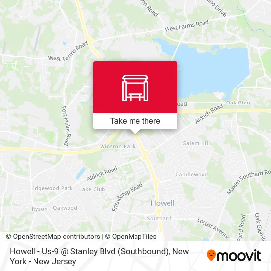 Howell - Us-9 @ Stanley Blvd (Southbound) map