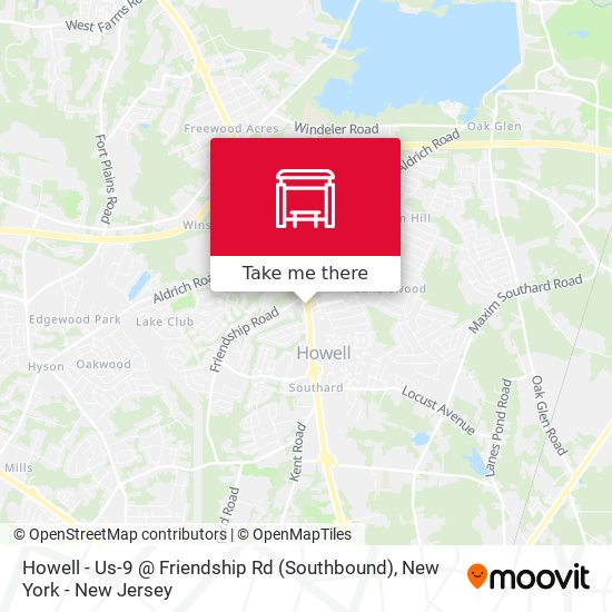 Mapa de Howell - Us-9 @ Friendship Rd (Southbound)