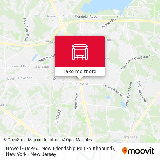 Mapa de Howell - Us-9 @ New Friendship Rd (Southbound)
