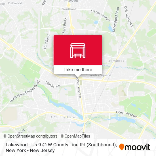 Lakewood - Us-9 @ W County Line Rd (Southbound) map