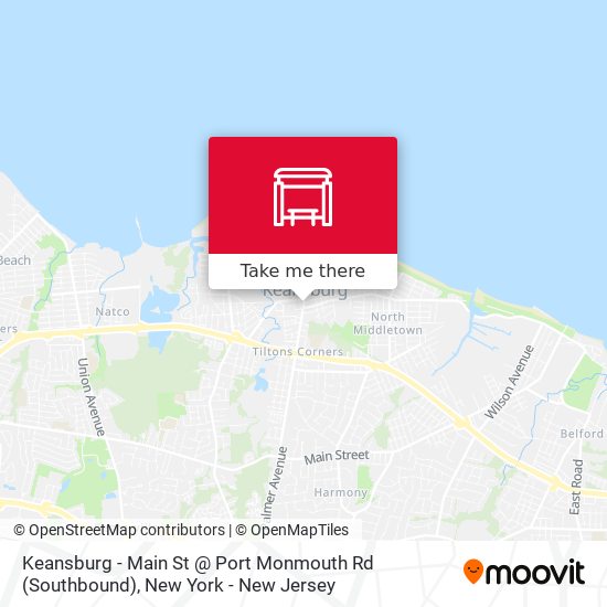 Mapa de Keansburg - Main St @ Port Monmouth Rd (Southbound)