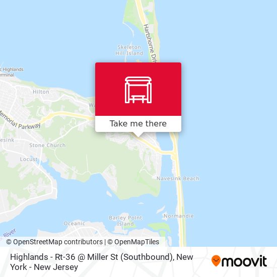 Mapa de Highlands - Rt-36 @ Miller St (Southbound)