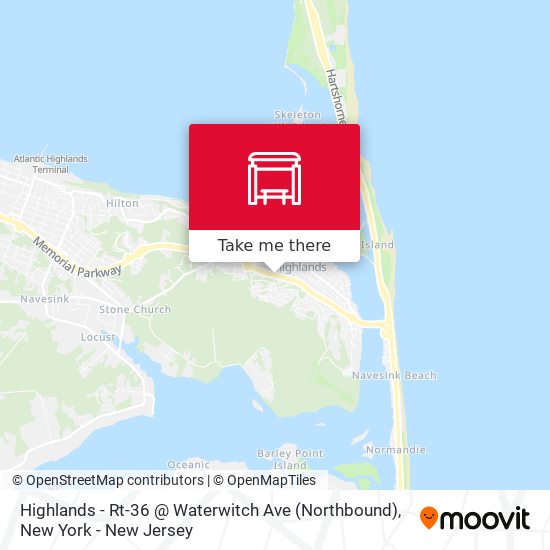 Mapa de Highlands - Rt-36 @ Waterwitch Ave (Northbound)