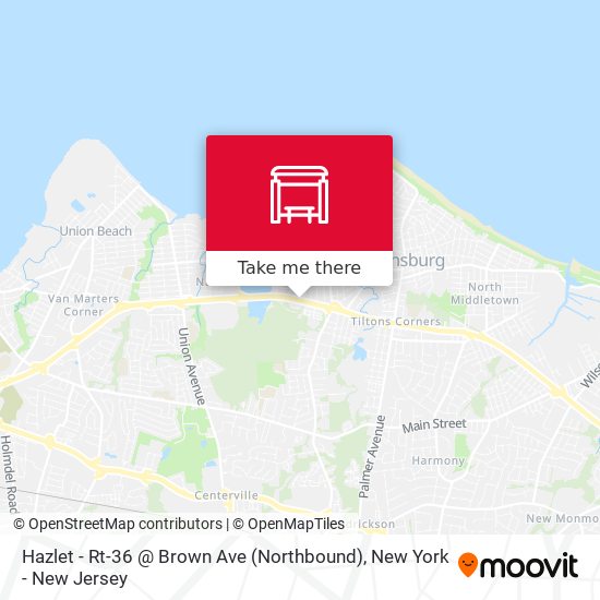 Mapa de Hazlet - Rt-36 @ Brown Ave (Northbound)