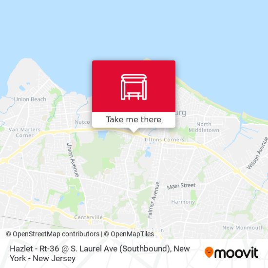 Hazlet - Rt-36 @ S. Laurel Ave (Southbound) map