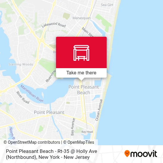 Point Pleasant Beach - Rt-35 @ Holly Ave (Northbound) map