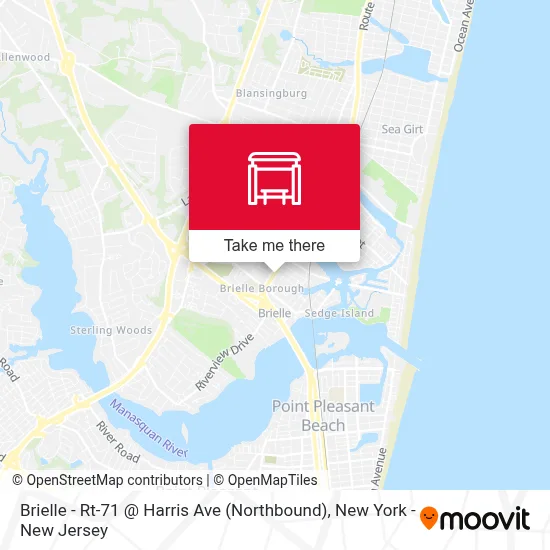 Brielle - Rt-71 @ Harris Ave (Northbound) map