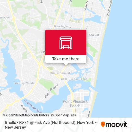 Brielle - Rt-71 @ Fisk Ave (Northbound) map