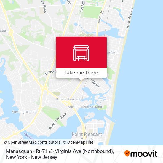Manasquan - Rt-71 @ Virginia Ave (Northbound) map