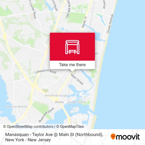 Manasquan - Taylor Ave @ Main St (Northbound) map