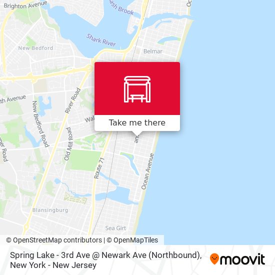 Mapa de Spring Lake - 3rd Ave @ Newark Ave (Northbound)