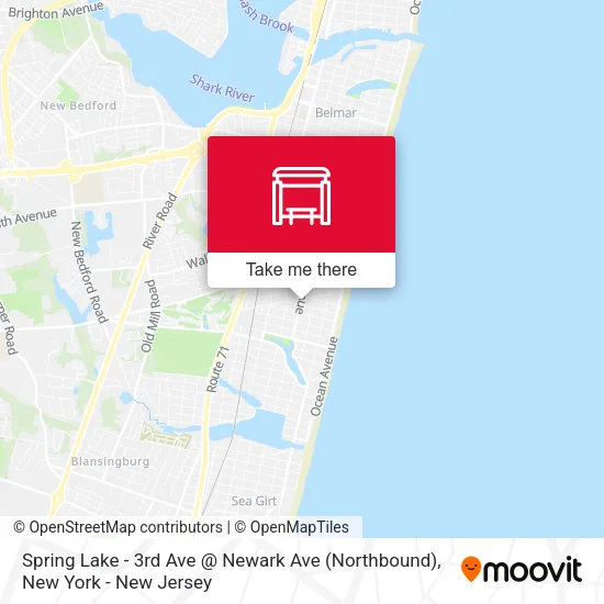 Spring Lake - 3rd Ave @ Newark Ave (Northbound) map