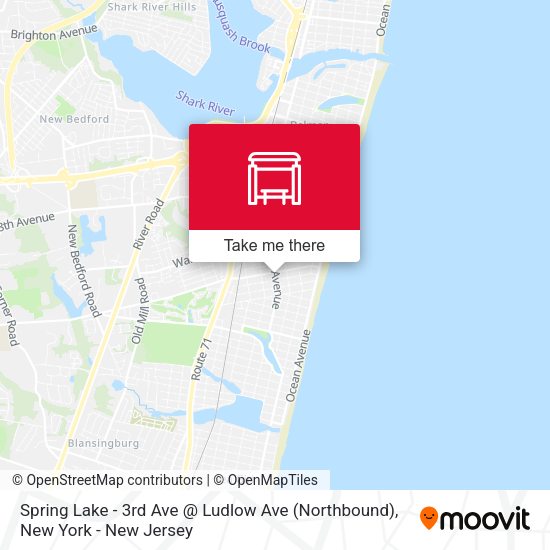 Mapa de Spring Lake - 3rd Ave @ Ludlow Ave (Northbound)