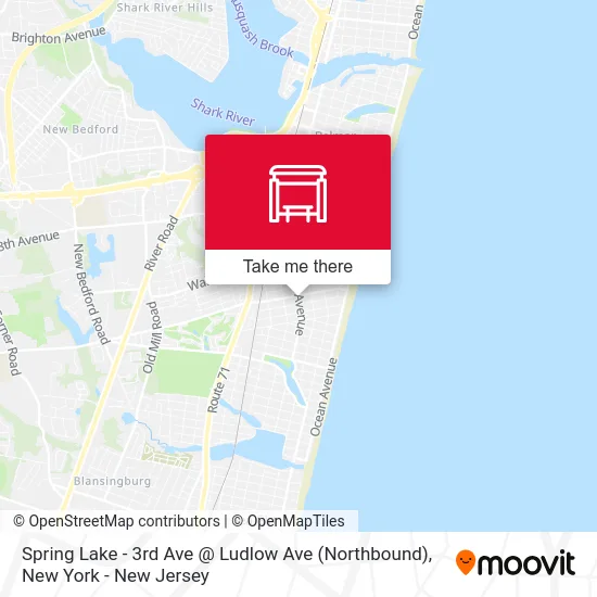 Spring Lake - 3rd Ave @ Ludlow Ave (Northbound) map