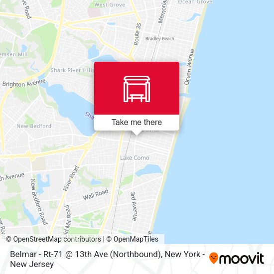Mapa de Belmar - Rt-71 @ 13th Ave (Northbound)