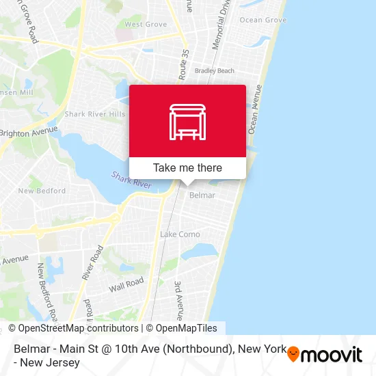 Belmar - Main St @ 10th Ave (Northbound) map