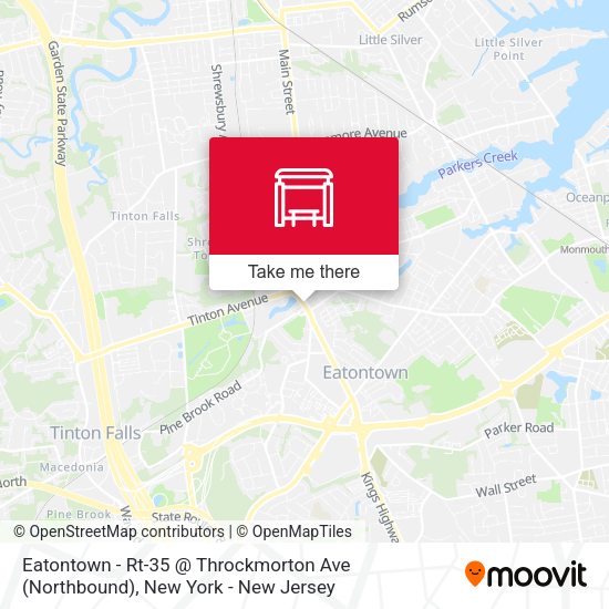 Mapa de Eatontown - Rt-35 @ Throckmorton Ave (Northbound)