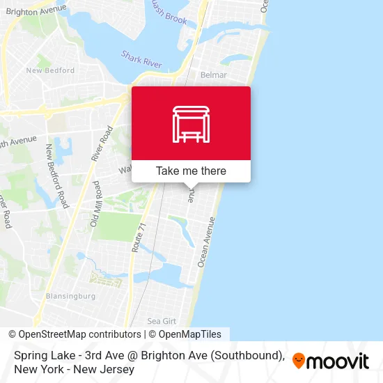 Spring Lake - 3rd Ave @ Brighton Ave (Southbound) map