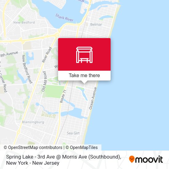 Mapa de Spring Lake - 3rd Ave @ Morris Ave (Southbound)