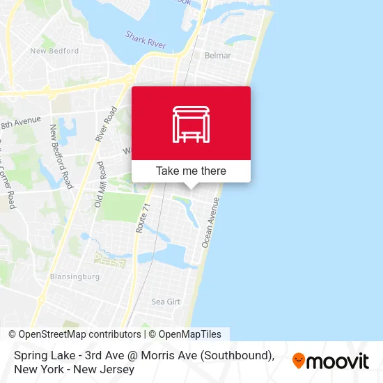Spring Lake - 3rd Ave @ Morris Ave (Southbound) map