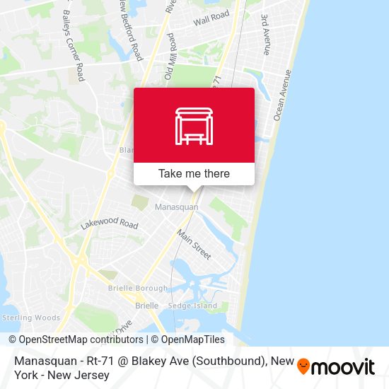 Mapa de Manasquan - Rt-71 @ Blakey Ave (Southbound)